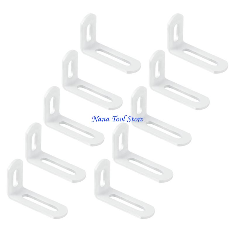 31GJ Iron Corner Brackets Set With Double Grooves Wall Mounting Brackets for Secure Wall Mounting and Home Improvement