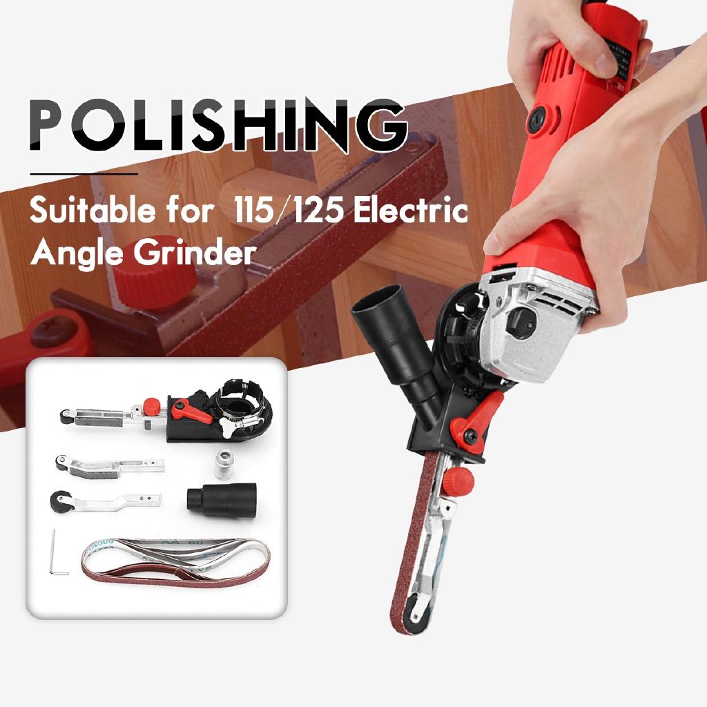 800W Max DIY Sander Sanding Belt Adapter For 115/125 Electric Angle Grinder with M14 Thread Spindle For woodworking Metalworking