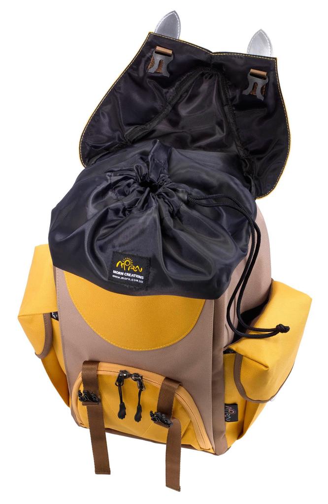 MORN CREATIONS Big Cat Backpack, Medium, Mustard