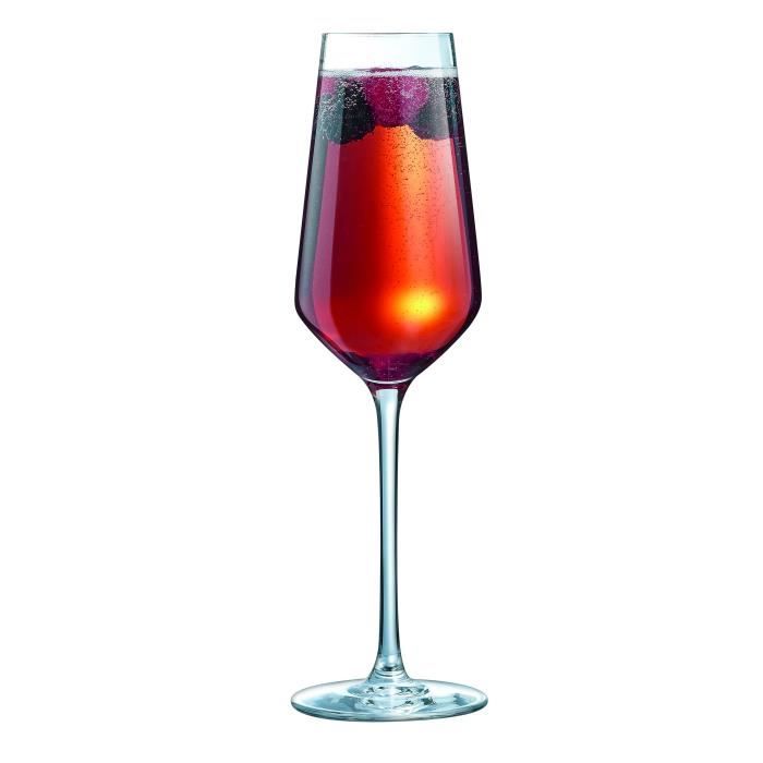 Flûte À Champagne - Chef&Sommelier - 23cl - Lot De 6 - Krysta - Ultra Transparent