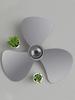 16inch 3 Leaves Plastic Fan Blade For Standing Pedestal Floor Wall / Table Cooling Fan Transparent Grey Fan Blade