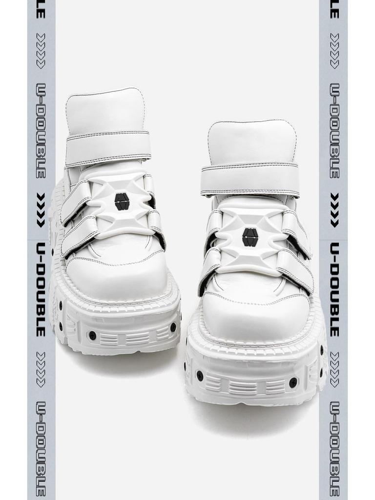 Jesienny/Zimowy Trend Unisex Wysokie Trampki na Grubej Platformie