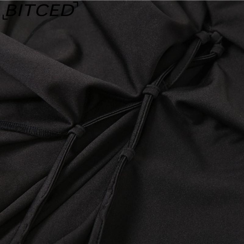 BITCED Summer Women's Solid-Color Slim-Fit Streetwear High-Waisted Bodycon Split Skirt