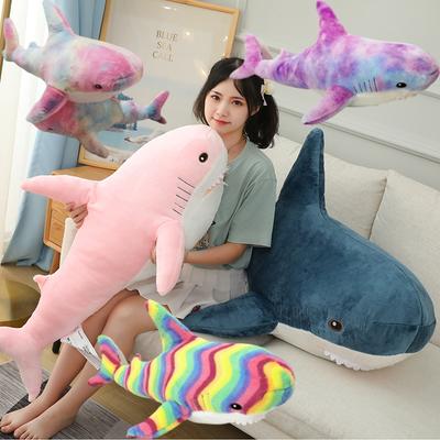 15-100cm Squalo Peluche Romantico Colorato Animale Morbido e Carino Giocattolo di Peluche Accompagna i Bambini a Dormire Regalo Decorazione d'Interni