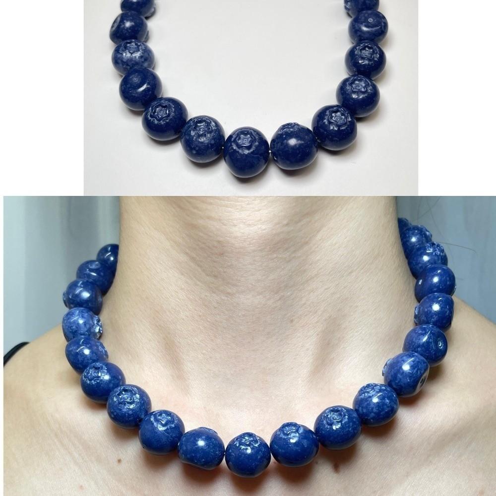 Layered Fruit Bead Necklace Stackable Retro Necklace Bohemian Colorful Choker Beach