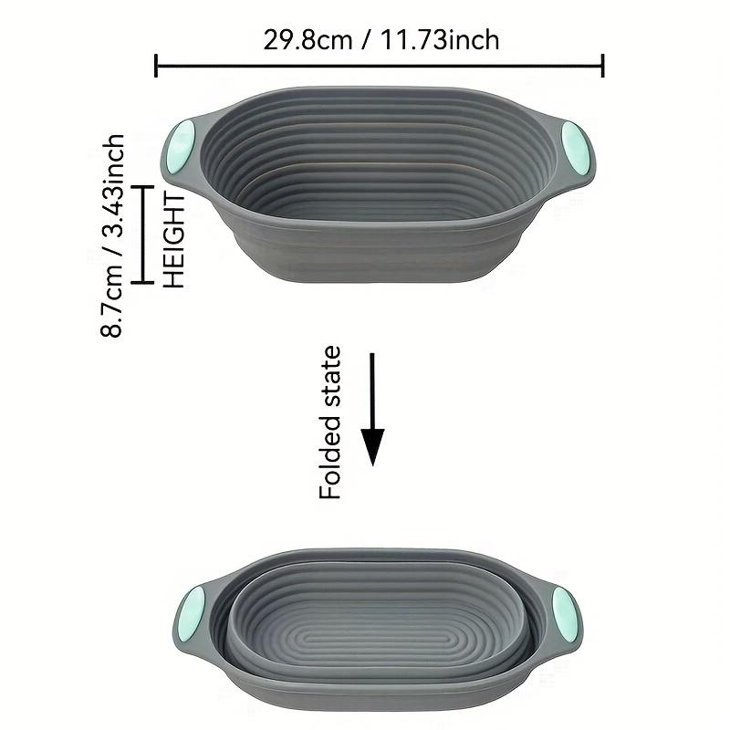 

Thickened Silicone Cake Mold Bread Flour Fermentation Basket Dough Fermentation Basin Oven Baking Utensils