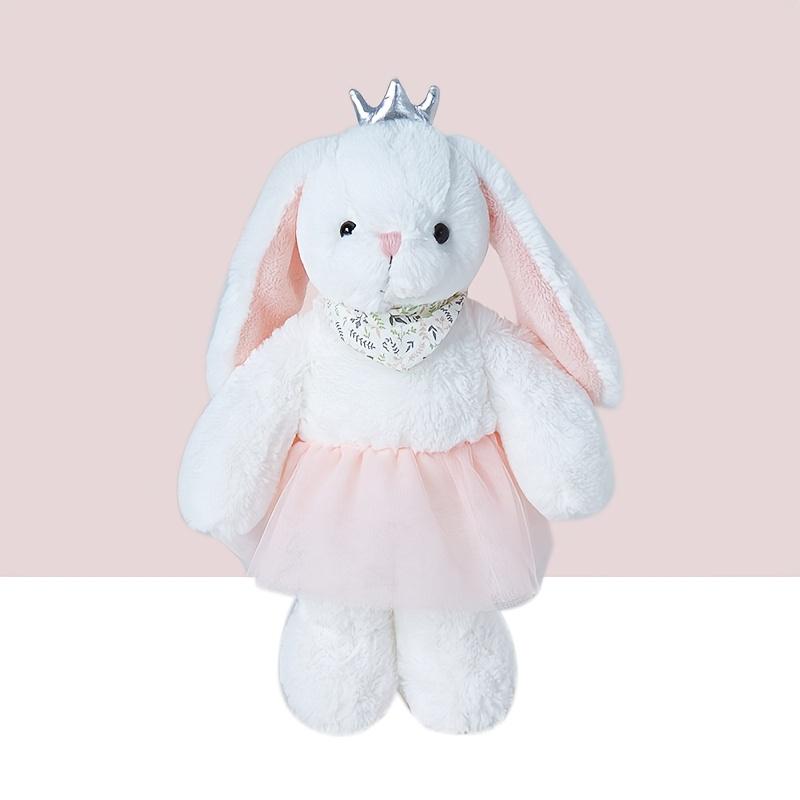 1PC Cute Rabbit Plush Toy, Pink Chiffon Dress - Soft and Cute Stuffed Animals,