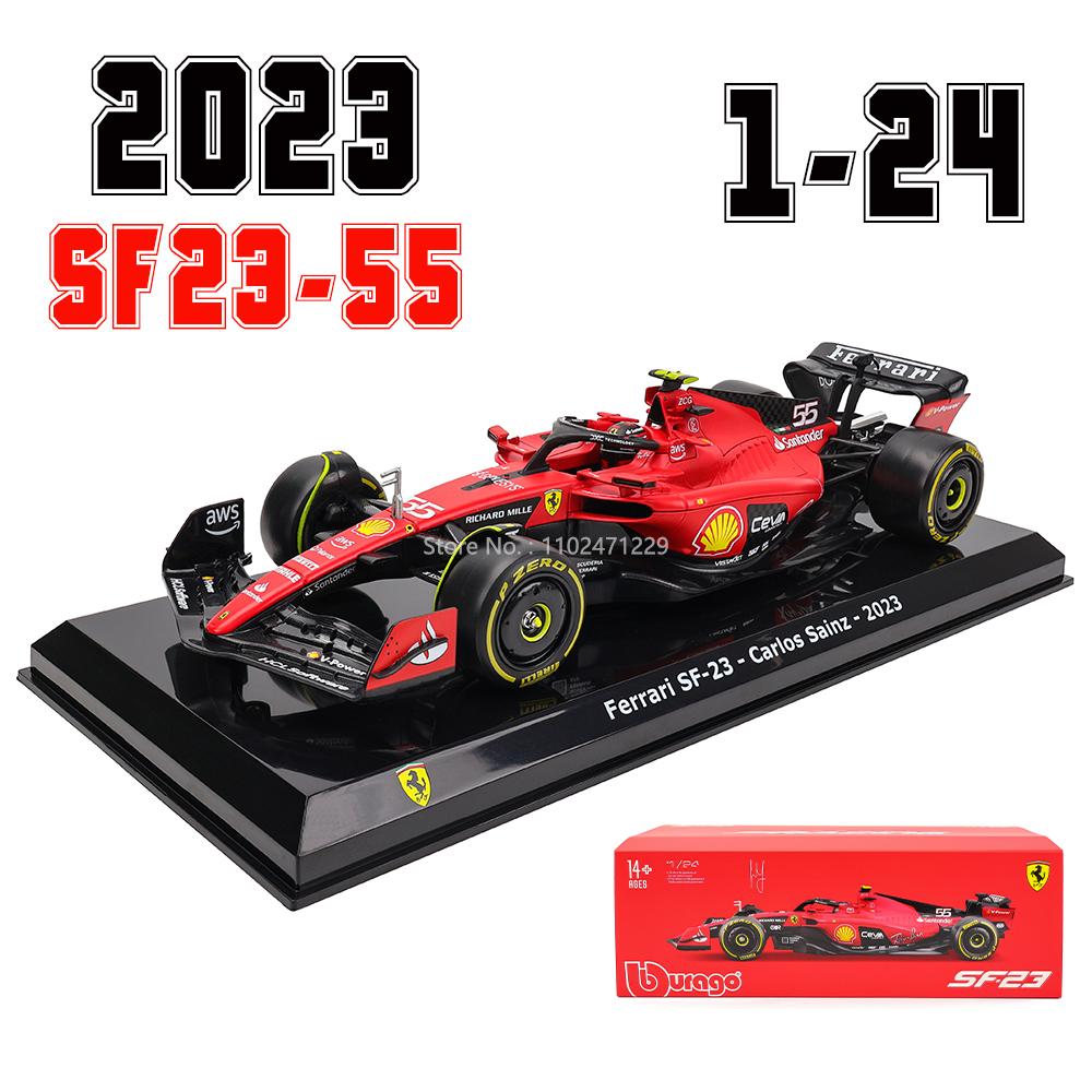 ABAJ1 Bburago 1:24 F1 serie various style 2022~2025 Ferrari SF23 16#Leclerc 55#Sainz Simulation Alloy Car Model Crafts Decoration