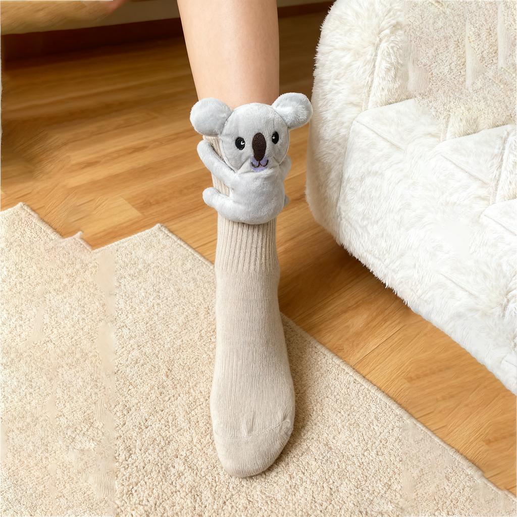 Socks Men's And Women's Long Cotton Socks Christmas Knitted Floor Socks Warm Socks