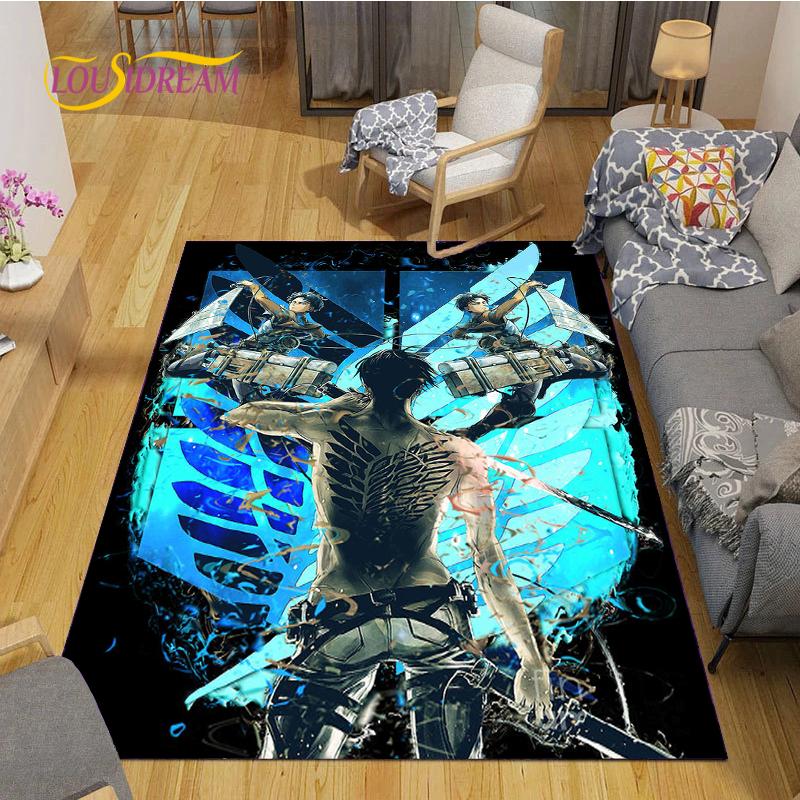 Attack On Titan Carpet for Living Room Bedroom Rug Kitchen Door Unslip Floor Mats Birthday Gift Photography Props Alfombra Rug
