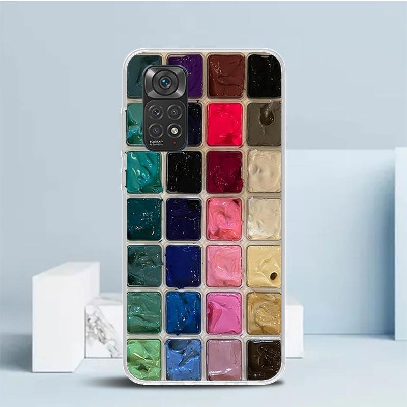 Watercolors Set Paint Palette Painting Box Phone Case For Xiaomi Redmi Note 15 14 14S 13 12S 12 Pro Plus 11S 11 11T 11E 10S 10 +