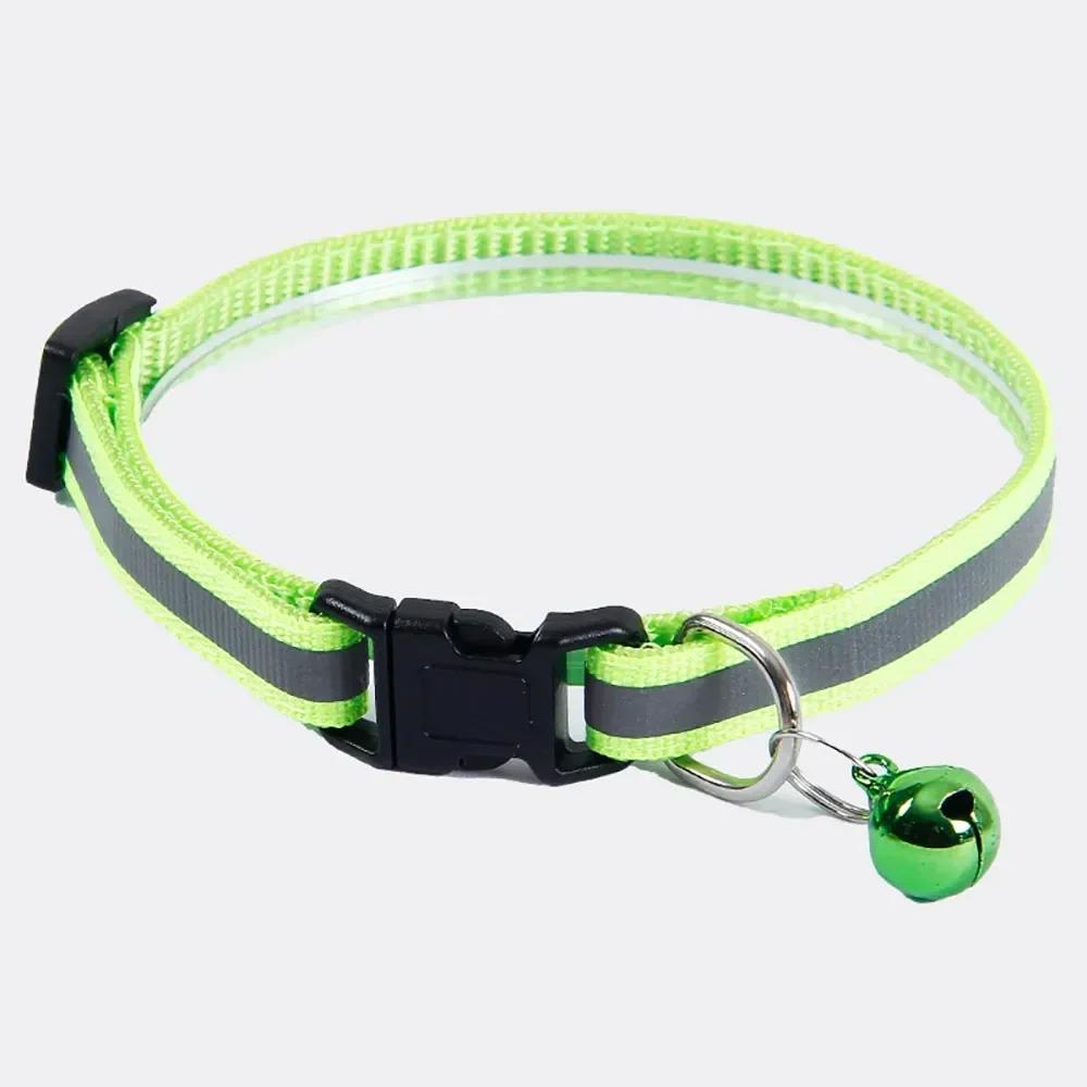 Cute Dog Cat Collar Cat Necklace Adjustable Reflective Colorful Bell Patch Collar Buckle Dog Collar Pet Items Dog Accessories