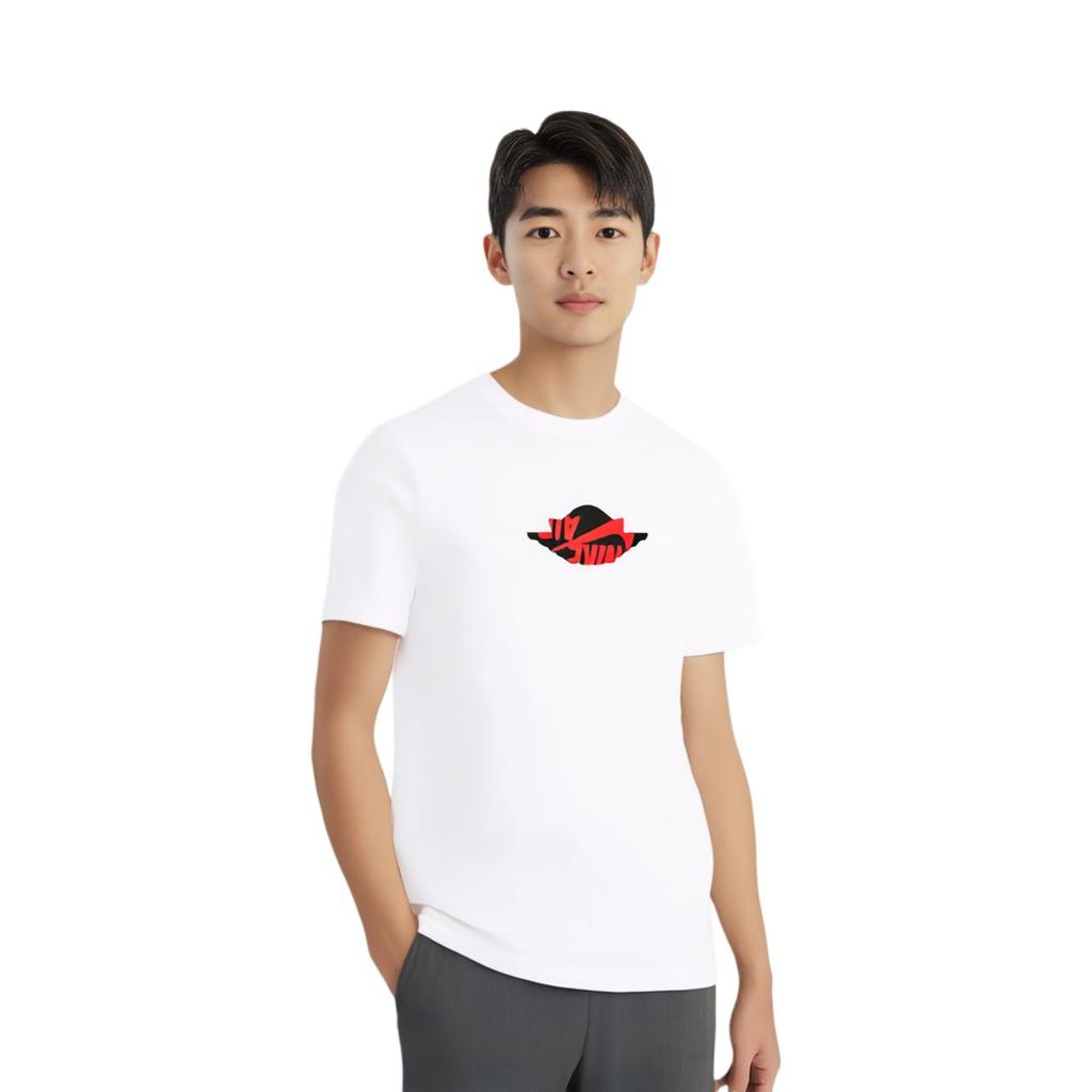 Jordan T Shirts Men's White Crew Neck Moderate Straight Fit DA6772-100