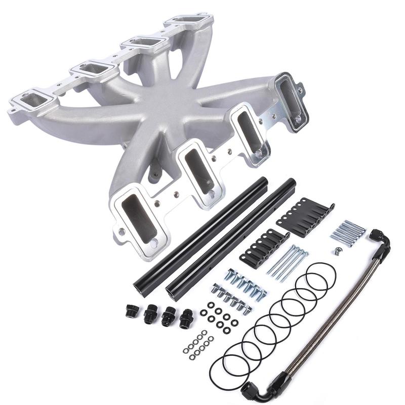 AP02 For GM LS1/LS2/LS6 Cathedral Port Single Plane EFI Intake Manifold w/ Fuel Rails NEW