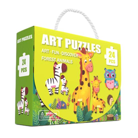 24/48/60Pcs/Set Cartoon Jigsaw Puzzle Toy Animal Vehicle Dinosaur Preschool Leaning Puzzle Game Toddlers Boys