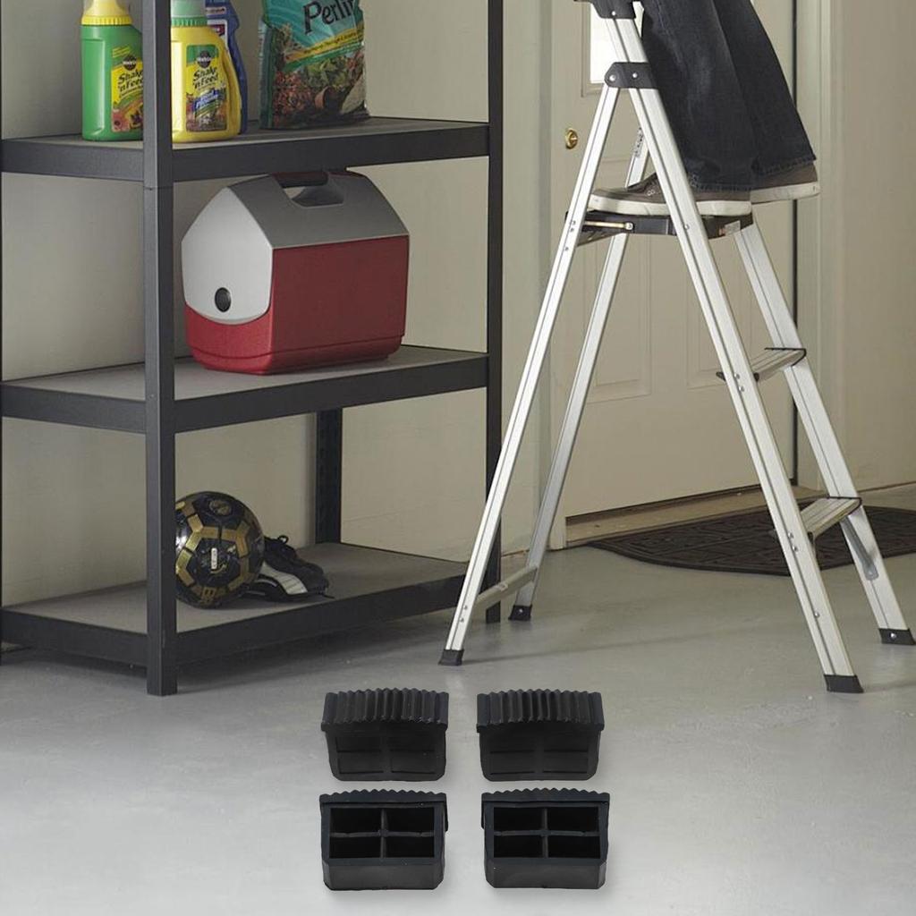 Set of 4 Rubber Ladder Leg Foot Covers for Improved Grip and Stability