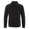 Cardigan de toamnă/iarnă pentru bărbați mărime plus, din catifea îngroșată, cu guler înalt - Palton cu croială slim.