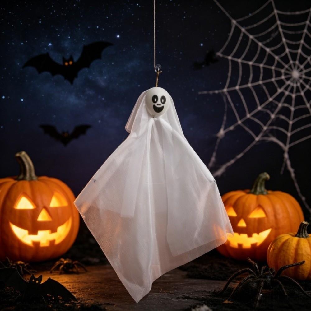 Outdoor Tree Hanging Spooky Outdoor Decor Light Up Ghost Decorations Halloween Party