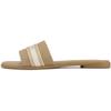 Casual Color-Block Jacquard Strap Slide Sandals Women Sandals Beige FW0FW09217RBC