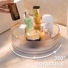 1Pcs Rotating Turntable Desktop Storage Box 360° Rotating Cosmetic Storage Box Lotion Display Box Round Transparent Tray