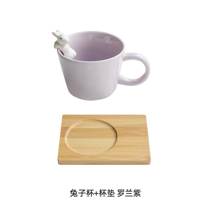 Creative Ceramic Coffee Mug Couple Mark Cup Rabbit Mug Milk Cup Water Cup Living Room Decoration Household Drinking Utensils
