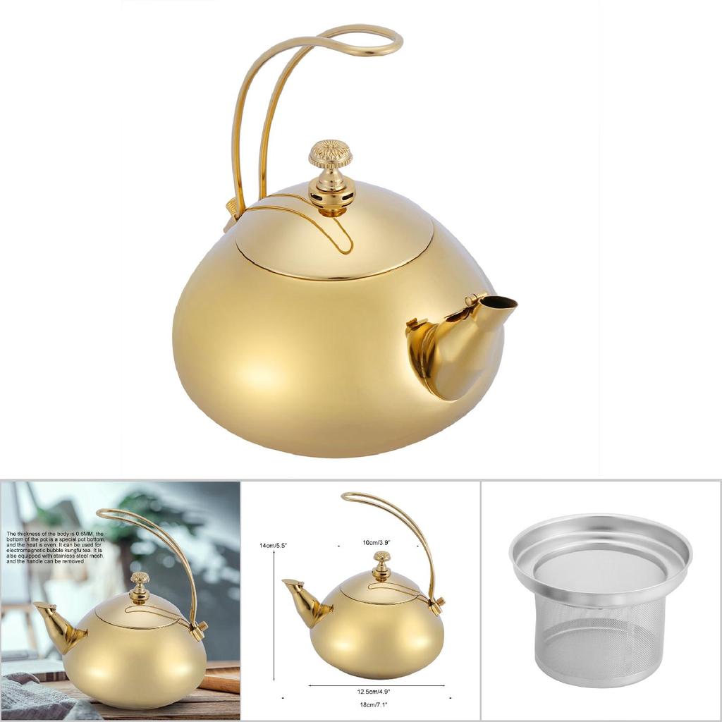 Classical 1.5L Stainless Steel Teapot Induction Cooker Teakettle Fast Water Heating Boiling Pot