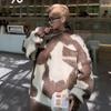 Sweaters for men and women, loose and comfortable plush knitted sweaters in autumn and winter, lazy wind tie-dye trendy high street warm clothes