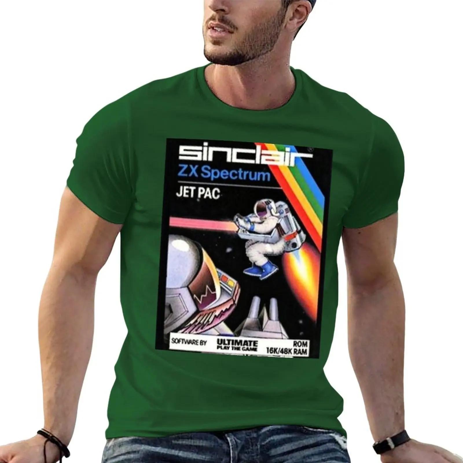 

ZX Spectrum Jet Pac Футболка хіпі одяг аніме футболка чоловіча футболка 4XL