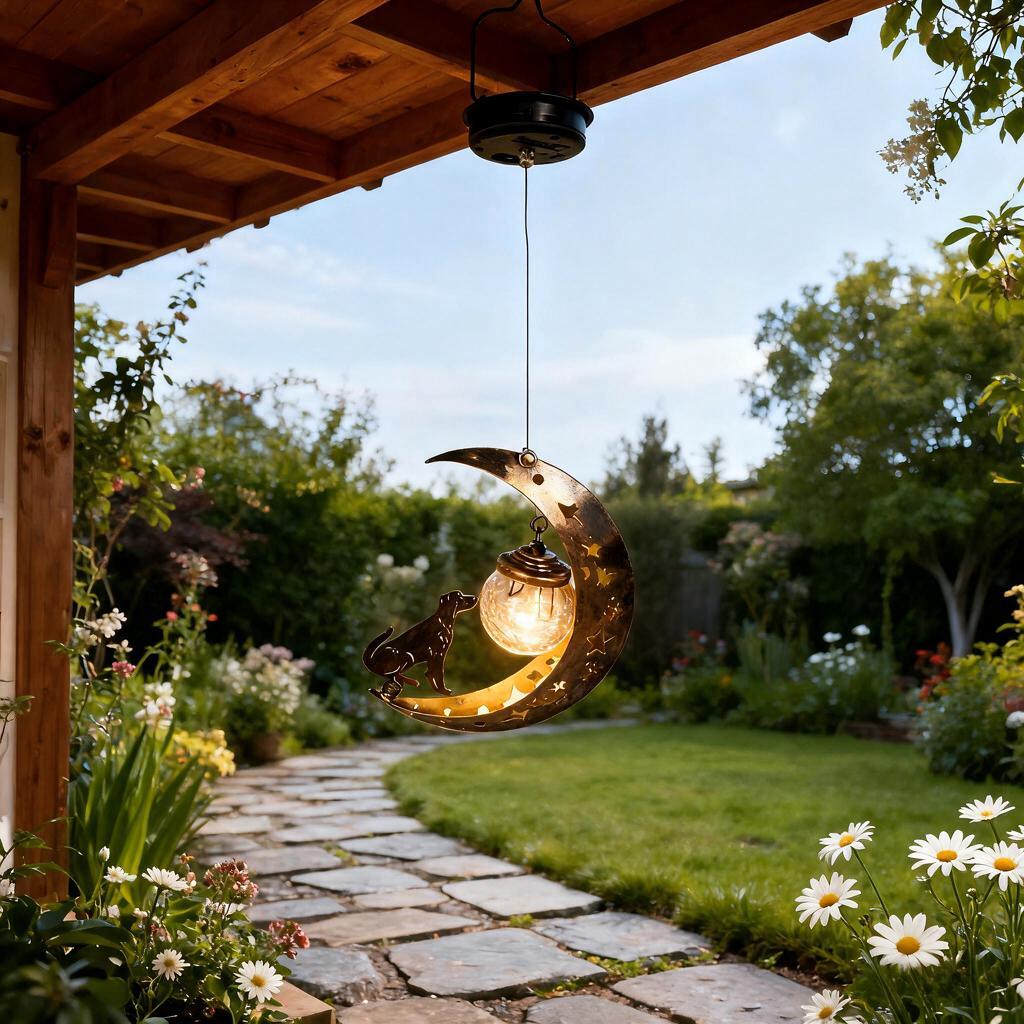 Solar Powered Garden Stake Lights Outdoor Decorative Iron Art Landscape Lamps for Patio Yard Pathway Ambient Lighting