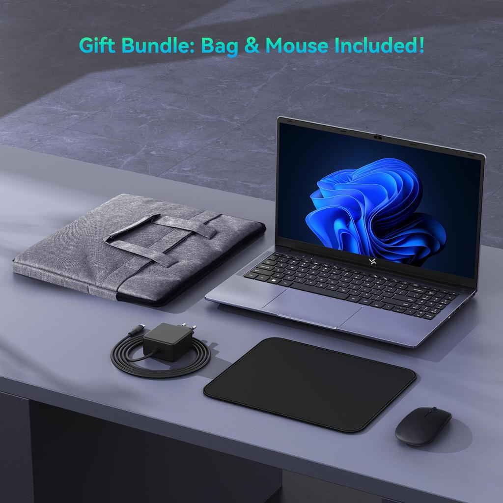 Hunidun Hibook 6 Notebook 15,6 palce 16GB+256/512GB Intel TwinLake N150 4 jádra4 vlákna Windows11 Home Notebook