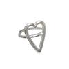 Korean Style Adjustable Hollow Heart Ring for Women - Trendy Peach Heart Design