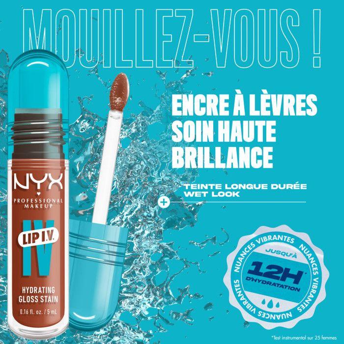 NYX Professional Makeup, Lip IV, Gloss, jusqu'à 12h d'hydratation, hautement pigmenté, fini brillant, Caramel Drip