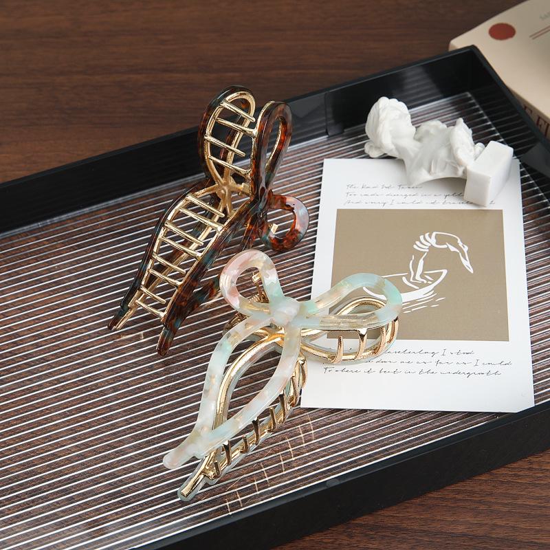 Acetate Bow Claw Hair Clip for Women: Available in 5 Colors, Ideal for Thick Hair