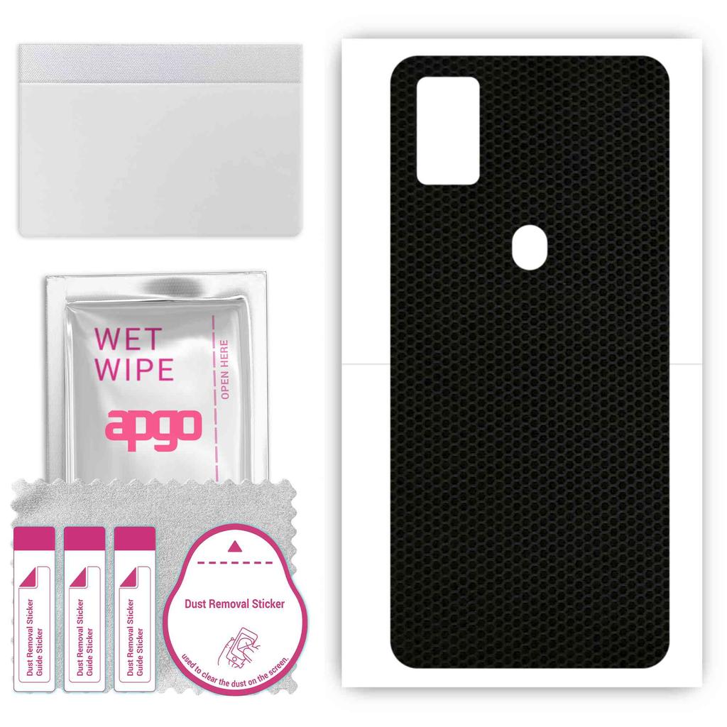 apgo Autocolant protector pentru spate compatibil cu ZTE Blade A7s 2020, folie de protecție, folie, vinil - model Matrix
