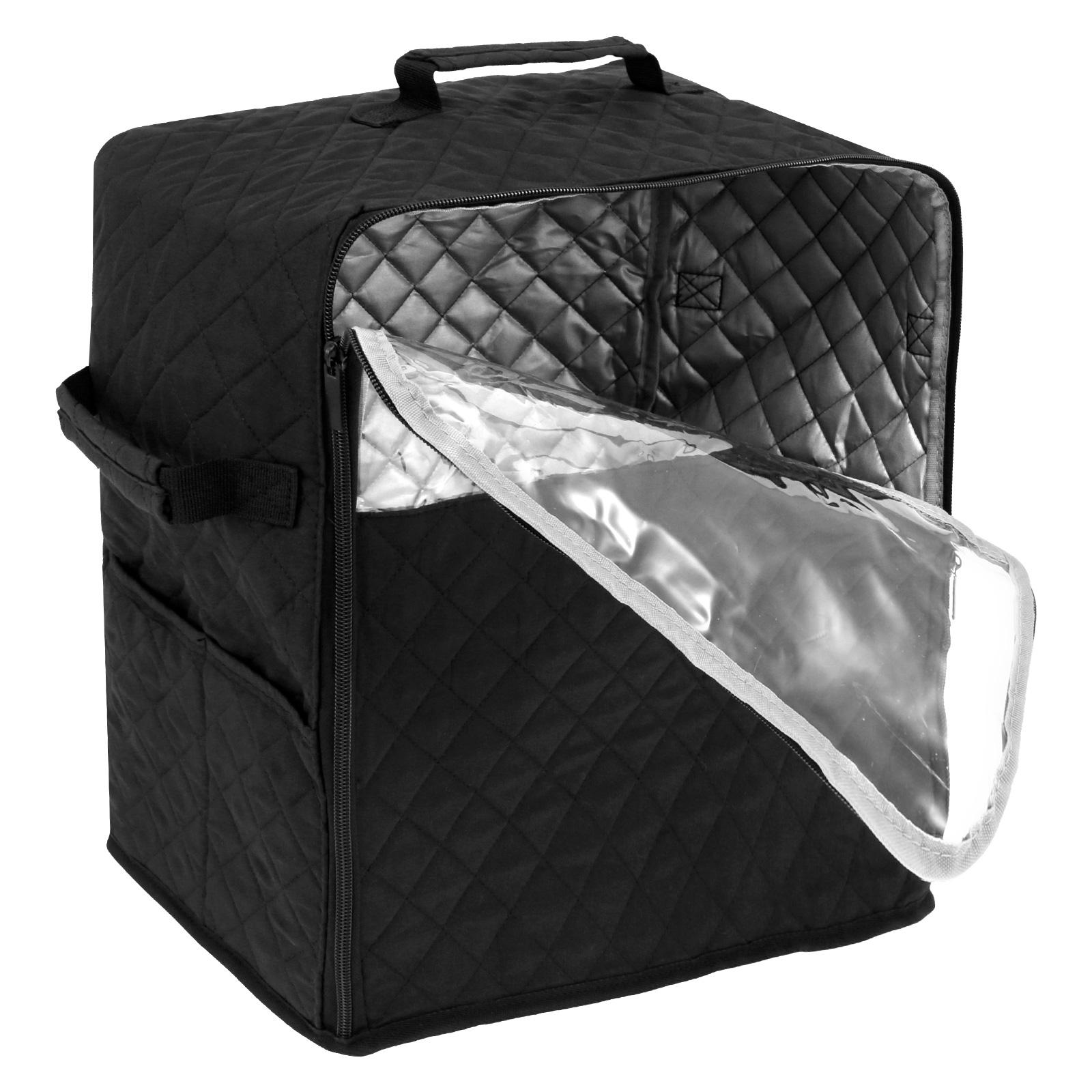 

Пылезащитный чехол для кухни Водонепроницаемый чехол для миксера-стенда с основанием-подставкой для бытовой техники и карманами для хранения Подходит для кухонного миксера KitchenAid объемом 4,5-8 кварт 38x36x23cm чёрный