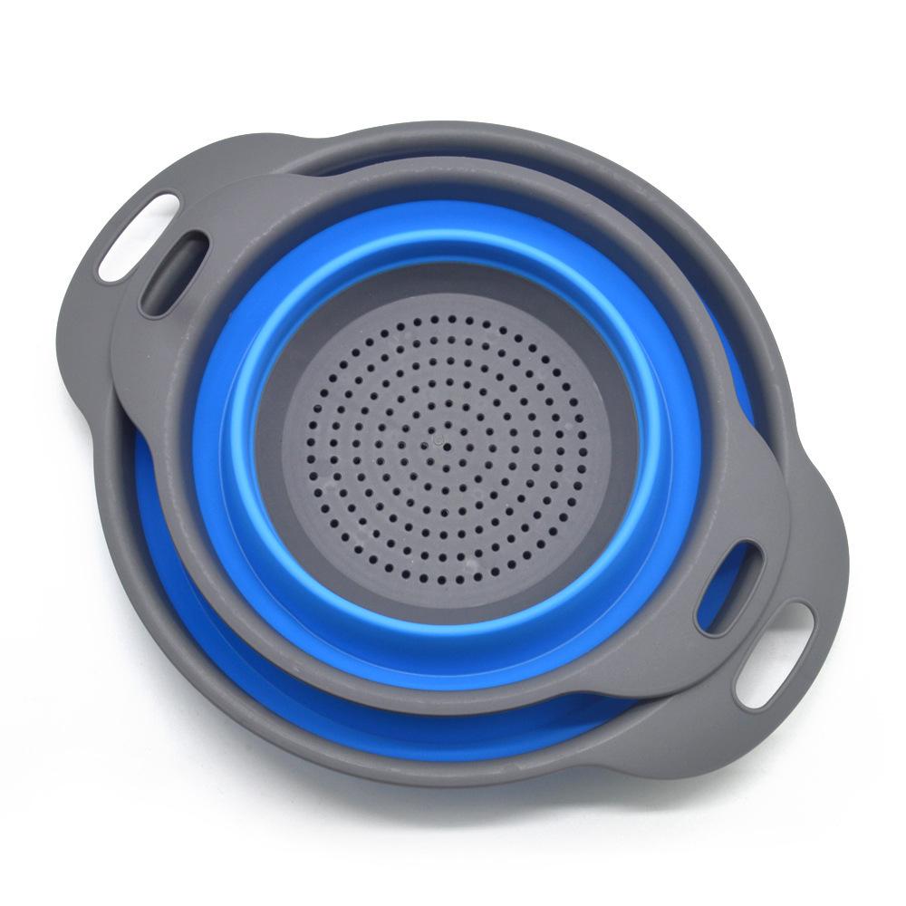 3-Piece Foldable Colander Set: Multi-functional Kitchen Drain Basket for Washing Fruits and Vegetables