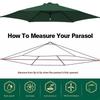Wind Resistant 8 Level Backyard Garden Umbrella 2M Diameter 6 Aluminum Ribs Sun Blocking Replaceable Sunshade Canopies X3UC