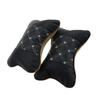 2pcs/set Car Seat Leather Pillow Breathable Head Neck Rest Safety Cushion Support Pillow Headrest Pad