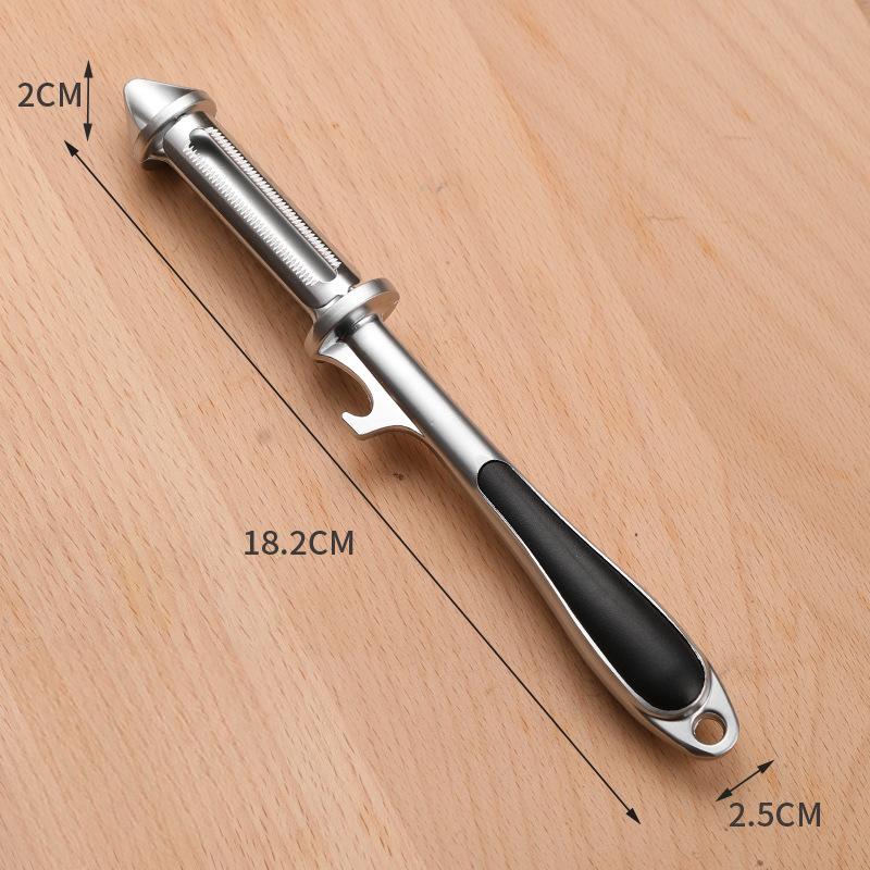 Multifunctional Vegetable Peeler With Grater Bottle Opener Ergonomic Kitchen Tool For Potatoes Carrots Cucumbers Apples More