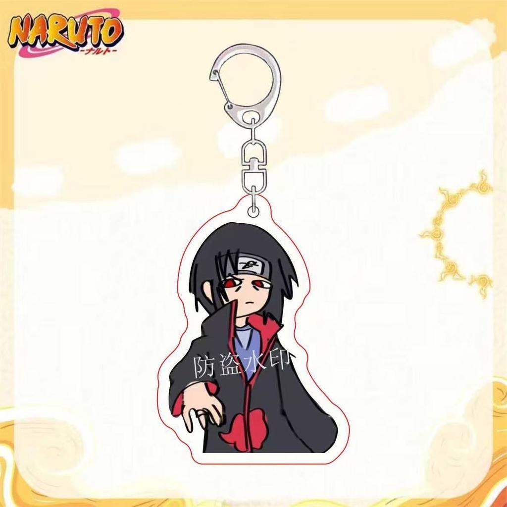 Anime Naruto Acrylic Keychain Accessaries Uzumaki Naruto Cartoon Keyring