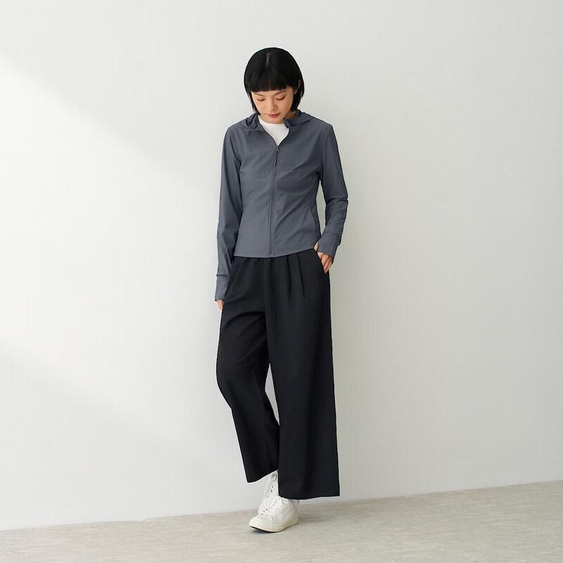 MUJI Women's UV Protection Cool Touch Lightweight Zip Hoodie