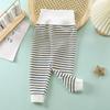 Newborn Infant Pants Thicken Keep Warm in Autumn Winter Baby Clothes Boy Girl Striped Leggings Kids Unisex Trousers