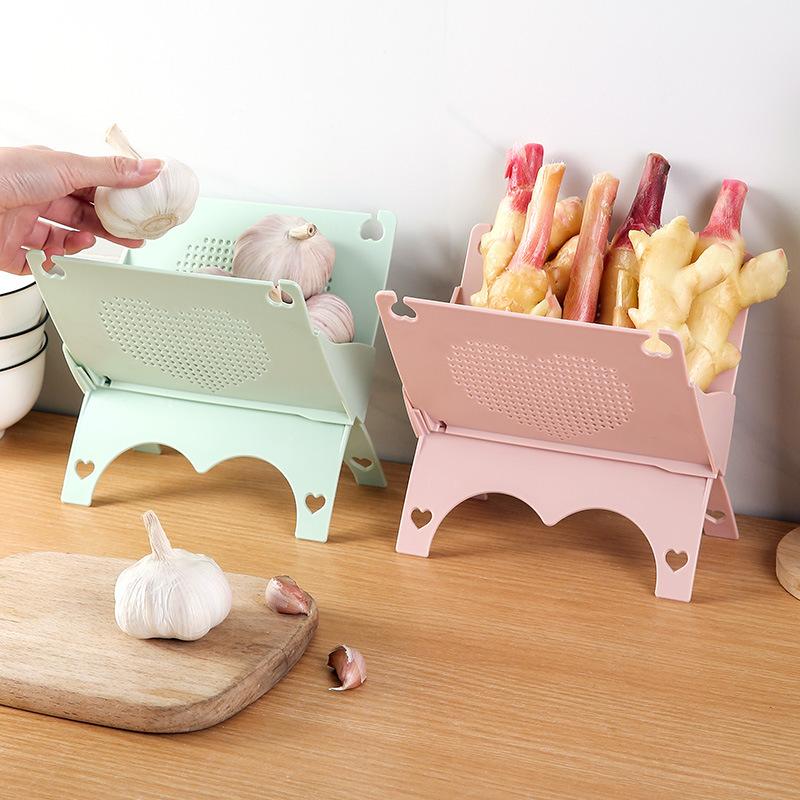 

Desktop Foldable Drainable Trash Bag Desk Bathroom Storage Shelf