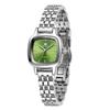 Slim Quartz Slim Stainless Square 3 ATM Water Trendy Gift Watch for Green Women's Watch, Movement, Steel, Dial, Resistant, Color, Women,