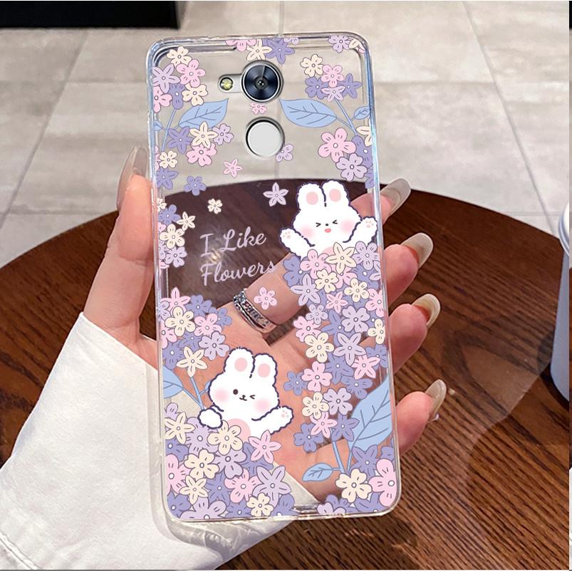 For Huawei Honor 6A / Holly 4 DLI-L42 L22 Phone Case Clear Luxury Cute Love Rabbit Funny Pattern TPU Soft Silicone Cover Casing