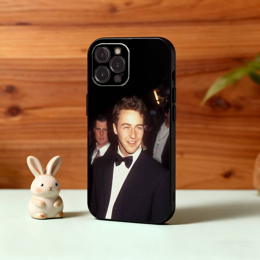 

Edward Norton Acclaimed Actor Phone Case For iPhone17,16,15,14,13,12,Plus,Pro Max, 5G Others Soft Black Cover iPhone16e