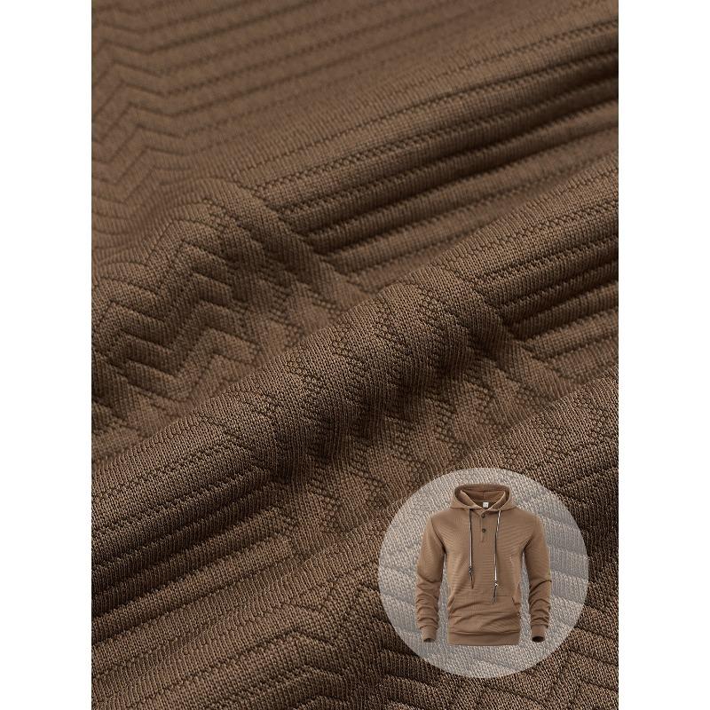 Men's New Solid Color Hooded Pullover Sweatshirt, Loose Fit Trendy Long Sleeve Casual Sports Hoodie for Spring and Autumn