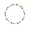 Real Gold Electroplated Retro Tiger'S Eye Stone Pearl Necklace Niche Design Temperament Light Luxury Fashion Ethnic Style Collarbone Chain