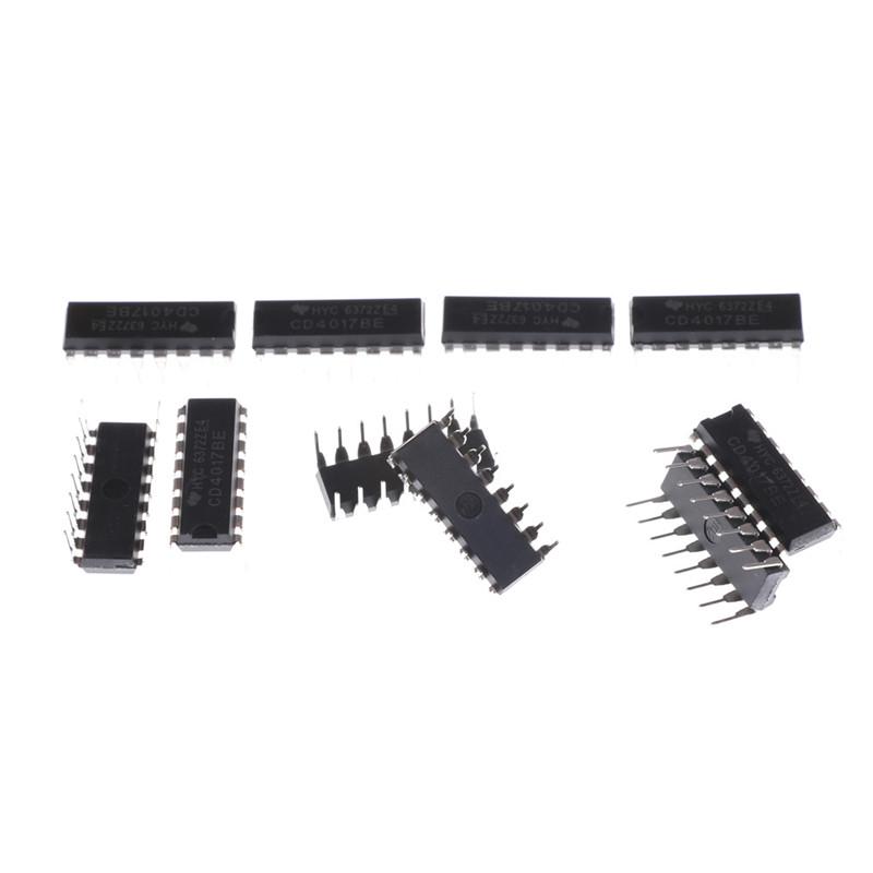 10Pcs Cd4017Be 4017 Cd4017 Decade Counter Divider Ic