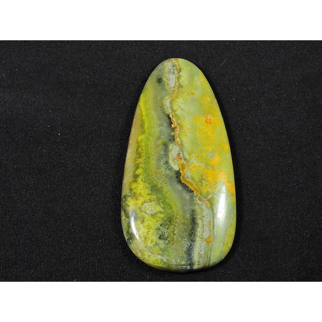 61Cts. Natural Bemble Bee Jasper Pear Vintage Jewelry Gemstone 26X53X05MM SK-979